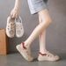 Mesh Breathable Mesh Shoes Women's Thin Hollow White Shoes Thick Sole Heightening Niche Versatile Student Board Shoes_vogvips.com