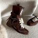 Winter Plus Size Wedge Heel Boxing Outdoor Boots Women's Lace Up Retro Color Block German Training Mid Calf Martin Boots In Stock_vogvips.com