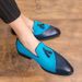 Euro Step Britih Style Pointed Toe Men' Brogue Leather Korean Verion Large Size Slip-On Buine Caual Hairtylit Trendy_vogvips.com