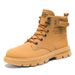 European Warm Series Men's Autumn Winter New Fashion Outdoor High-top Martin Youth Trend Thick-soled Hiking Yellow Boots Work Shoes_vogvips.com