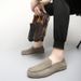 New Casual Men's Shoes Large Size Leather Slip-on Bean Shoes_vogvips.com
