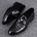 Slip-On 2024 Black Casual Men's Leather New Trend Soft Sole British Business Shoes Pinter_vogvips.com