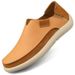 Fashionable Loafers 2026 Summer New Breathable Hollow Leather Men's Slip-on Casual Soft-soled Shoes Cross-border_vogvips.com