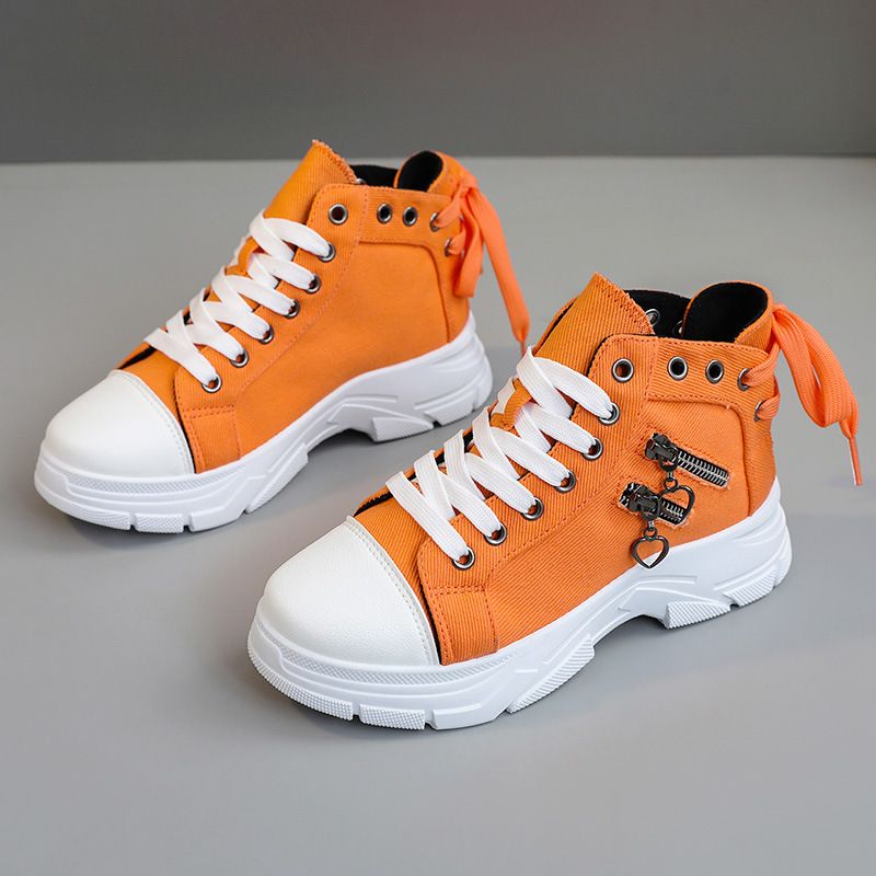 Canvas High Top Women's Shoes Spring And Summer Breathable Thick Sole Increased Casual Shoes Martin Boots Sports_vogvips.com