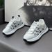 2025 New Spring Breathable White Trendy Soft Sole Mesh Sports Casual Men's Dad Shoes_vogvips.com
