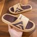 Trendy Men's For Summer Wear. One Line Thick Sole Indoor Sandals. Student Fashion Outdoor Slippers_vogvips.com