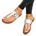 UN 2022 Trendy New Women's Summer Feet And Toe Flat Bottom Sandal Fashion Clamping Slippers_vogvips.com