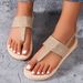 Women's Fashion Trend Non-slip Wear Comfortable Soft Soled Linen Strap Sandals_vogvips.com