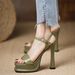 2026 Summer New Waterproof Platform Ultra Heel Fashion Sandals Simple And Versatile High Heels For Petite Women_vogvips.com