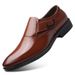 Men's Casual Leather Shoes Soft PU Upper Comfortable Low-Top Business Formal Slip-On Loafers For Daily Wear Formal Business Shoes, New British Shoes_vogvips.com