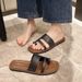 2025 Spring New French Style Flat Toe Slippers Korean Version Summer Fashion Beach Vacation Sandals For Adults_vogvips.com
