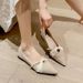 Pointed Single Shoes Women's Autumn Flat Bottom Pearl Shallow Mouth Doudou Shoes Versatile Soft Sole Large Size Women's Shoes_vogvips.com