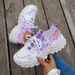 Women' Veratile New Style Sport Meh Breathable Caual Single Cro-Border Soft Sole Comfortable Lace-Up Running_vogvips.com