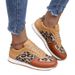 Women's New Thick Soled Leopard Print Lace Up Casual Sports Shoes Women's Large Size Low Top Single Shoes Running Shoes_vogvips.com