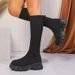 Women's Sock Foreign Trade 2024 Autumn New European And American Cross-border Large Size Long Tube Thick Sole_vogvips.com