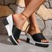 New Muffin High Heels Solid Color Wedge Comfortable Flip-flops_vogvips.com