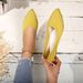 Foreign Trade Pointed Toe Shallow Mouth Single Korean Version Breathable Flat Women's Large Size Knitted Versatile_vogvips.com