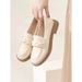 Women's Shoes 2025 Spring Summer New Soft Leather Flats Low Heel Versatile Slip-On Casual Loafers For Women_vogvips.com