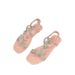 Women's Classic Rhinestone Flat Sandals French Style Summer Shoes Versatile Flat Skirts Pairing Absolutely Gorgeous Fairy like Look_vogvips.com