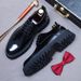 Business Dress Thick Soled Genuine Casual Wedding Leather Shoes Men's_vogvips.com