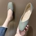 Square-toed Mirolo Loafers 2025 Spring/Summer New Style Flat Soft Sole Non-slip Shallow Mouth Casual Shoes For Pregnant_vogvips.com
