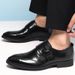Euro Step Spring And Autumn New Large Size Formal Leather Men's Slip-On Loafers Fashion Trend Brogue Oxford Shoes_vogvips.com