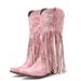 Women's Shoes Tassel Boots Retro Western Cowboy Boots 34 43 Size Retro Women's Shoes Can Be Sent On Behalf Of_vogvips.com