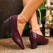 Cross-border Pointed-toe V-cut Patent Leather Women's High-heeled Shoes, 2025 New Versatile Retro Granny Shoes With_vogvips.com