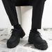 ShoeVault Thick-Soled Height-Increasing Derby For Men, New Matte Finish, Casual Black British Style Leather Shoes_vogvips.com