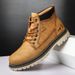 Plus Size New Autumn Winter Martin Boots Genuine Leather Warm Non-Slip Versatile Classic Yellow High Top Men's Shoes_vogvips.com