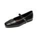 Pointed Single Shoes Women's Flat-soled Retro Word With Mary Jane Shoes French Soft-soled Grandma Shoes_vogvips.com