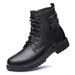 Martin Boots Men's High-top Style First-layer Tooling Boots Inner Tide Boots Black Work Leather Boots Men's Shoes_vogvips.com