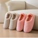 Asgard Winter For Women Indoor Non-slip Warm Soft Fluffy Solid Color Flat Cotton Slipper Lady Fashion Cozy Home Slippers_vogvips.com