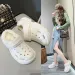 Plush Slippers 2025 New Winter Men's And Women's Thick High Heels Soft-soled Beach Garden Shoes Home Plush Ripped Slippers_vogvips.com