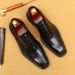 Men’s Shoes Brown leather shoes for men, genuine leather, British high end feel, polished color, business formal, wedding groom shoes_vogvips.com