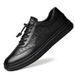 Men's Sports Shoes First Layer Cowhide Soft Leather Outdoor Low-top Black Board Shoes Breathable Men's Shoes_vogvips.com