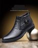 Men's Embossed Crocodile Chelsea Boots Pointed Middle Top Short Boots Wind Martin Boots Men's_vogvips.com