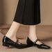 H8563-5 Square-Toed Mary Jane Women's Shoes 2024 Spring And Autumn New Style Shallow Retro Leather Soft Sole Flats_vogvips.com