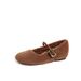 MTX 7227 Huidong Yixinda Ballet Style One-Strap Hidden Heel Furry Mary Jane Shoes For Women Autumn Winter 2025_vogvips.com