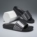 Trendy Men's Summer Non-slip Sli, Korean Style Internet Celebrity Slip-on Sandals, Fashionable Outdoor Designer_vogvips.com