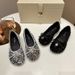 French Socialite Flat Bottomed Single Children's Shoes, 2025 Spring Fairy Style Round Toe Sequined Soft Leather Bean_vogvips.com