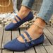 Cross-border Plus-size Vintage-style Mary Jane Shoes, 2026 Spring-summer New Model, Pointed Toe, Double Buckle Strap,_vogvips.com