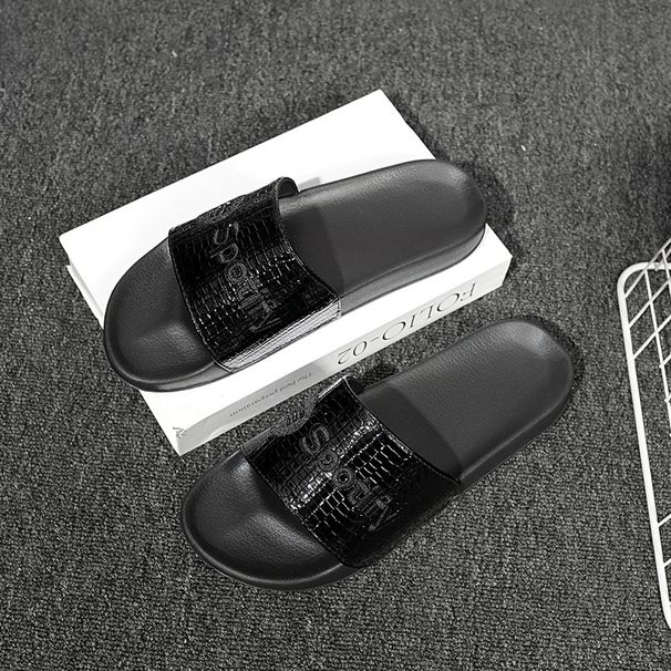 2025 New Men's Slippers Summer Hot Breathable One-strap Outdoor High-end Trendy Embroidered Couple Sandals_vogvips.com