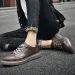Classics Brown Genuine Leather Casual Shoes Men's Jogging Shoes Winter Warm Fur Oxford Shoes For Men Big Size:36-47 Mocassin_vogvips.com