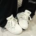 Women's Shoes Niche Design Double Lace Bread Shoes, Casual And Versatile Unisex Couple Sneakers, Men's Shoes_vogvips.com
