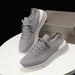 Spring Summer New Men's Cashmere Mesh Casual With High Gloss Suede Breathable Knitted Sports Shoes_vogvips.com