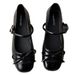 Silver Light Mouth Ballet Flat Shoes Women's Skirt French Round Head Mary Jane Shoes_vogvips.com
