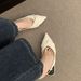 Baotou Sandals Women's Spring And Summer Outer Wear French Niche Women's Shoes Pointed Flat Shoes_vogvips.com