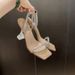 Transparent High For Women's Summer 2025 New Fashion Internet Celebrity Slim Heels With Cool Slippers Wearing Water_vogvips.com