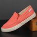 Men's Low‑Top Thick‑Sole Canvas Sneakers, Breathable Comfort Classic Versatile Trendy Casual Shoes For Spring Autumn Daily Wear_vogvips.com